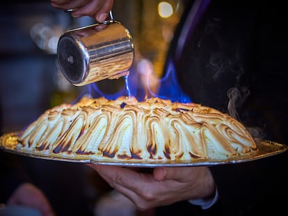 El suflé del restaurante Lhardy, en Madrid.