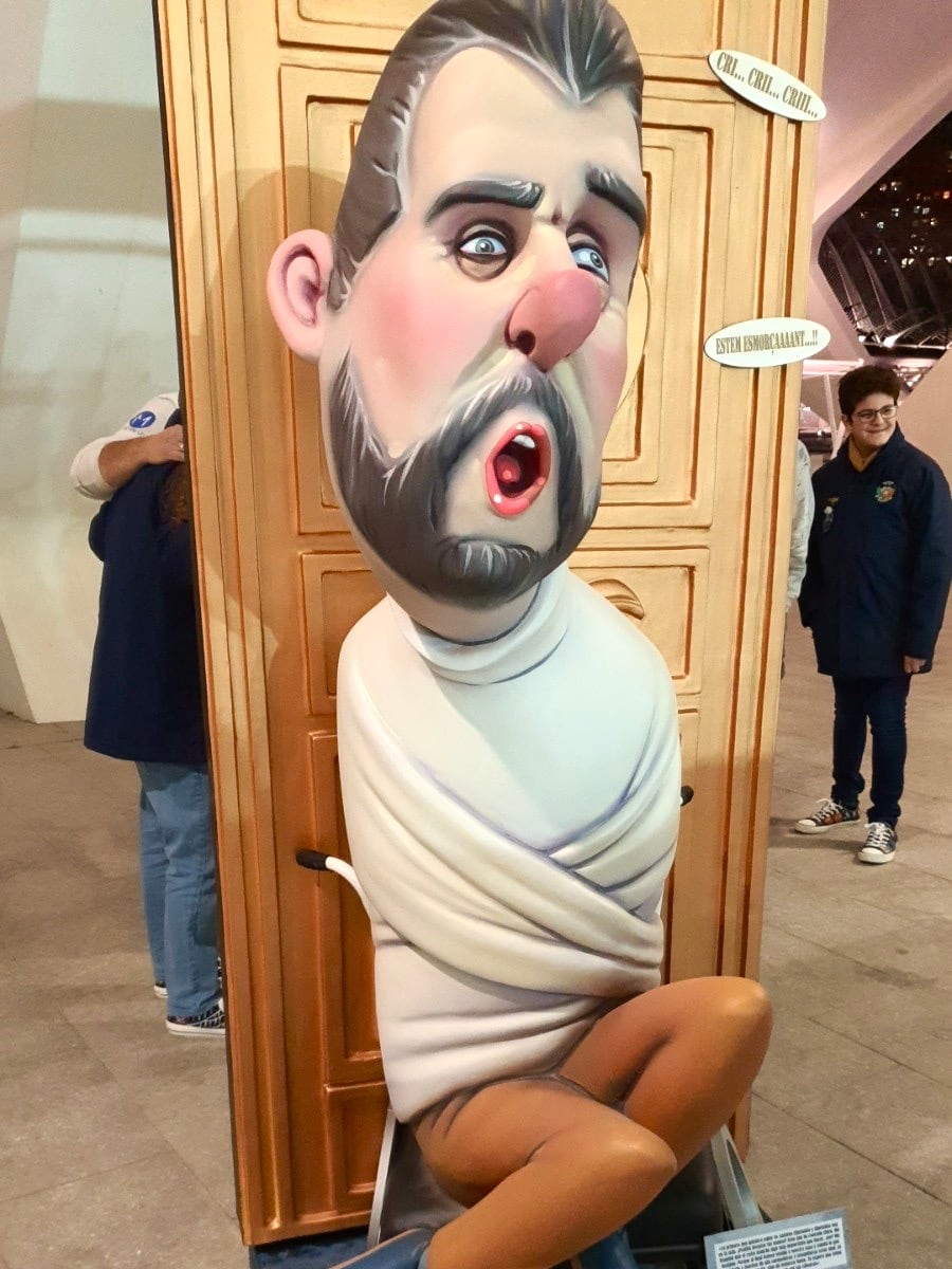 El ninot de Juan Carlos Unzué en la exposición de Fallas 2025.