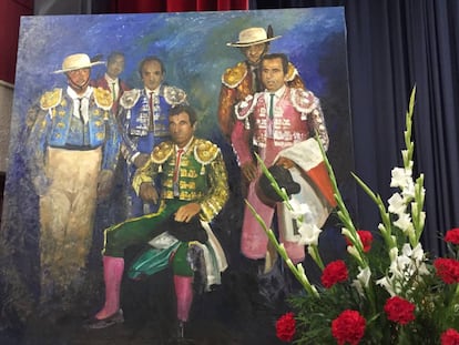 Dámaso González y su cuadrilla, obra pictórica de José Ángel Ramírez.