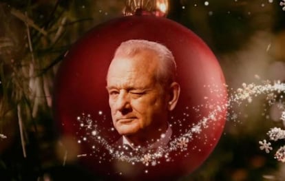 Imagem do vídeo promocional do especial natalino estrelado por Bill Murray.