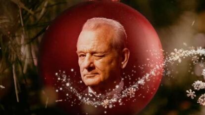 Imagem do vídeo promocional do especial natalino estrelado por Bill Murray.