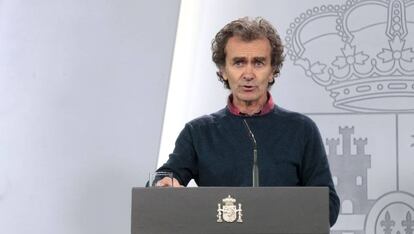 Fernando Simón el martes en rueda de prensa en La Moncloa.