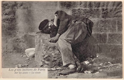 'En las orillas-La siesta. Los pequeños oficios de París', fotografía de finales del siglo XIX y copia de 1904. Museo Reina Sofía.
