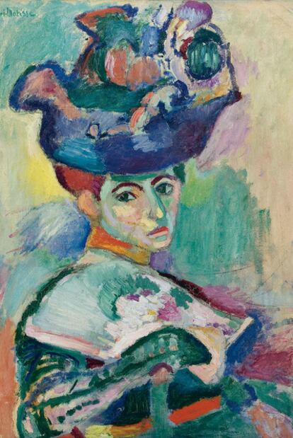 <i>Femme au chapeau</i>, de Henri Matisse: la explosión del fauvismo.