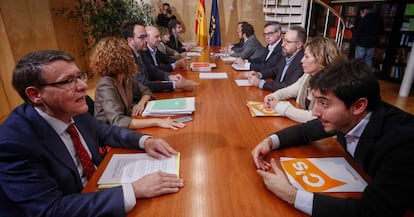 Reunió entre el PSOE i Ciutadans.