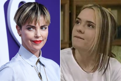 Charlize Theron es una de las famosas que han optado por la versión más extrema de estas mechas.