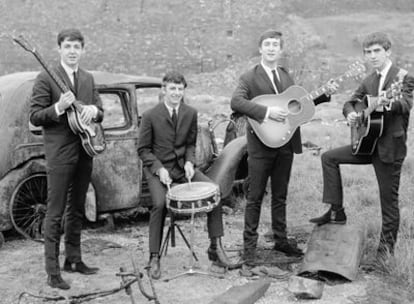 El cuarteto de Liverpool, en una imagen promocional de sus inicios en la primera mitad de los años sesenta.