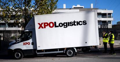 Vehículo de transporte de XPO Logistics. 