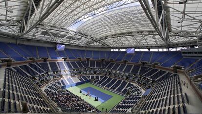 Panorm&aacute;mica de la Arthur Ashe, pista central de Nueva York.