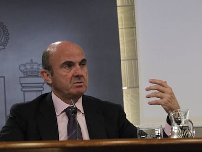 El ministro de Econom&iacute;a y Competitividad en funciones, Luis de Guindos. 