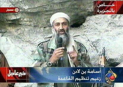Bin Laden, en el mensaje grabado difundido por la cadena Al-Jazira.