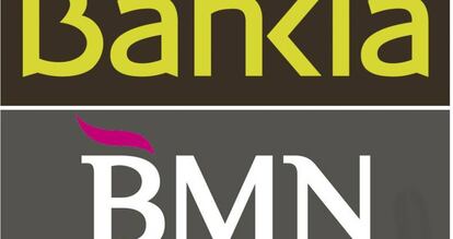 Logos de Bankia y del Banco Mare Nostrum (BMN)