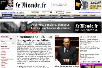 Portada de la edición digital de &#39;Le Monde&#39;.