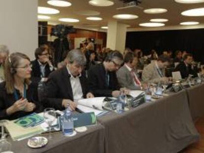 Vista general de la 19ª Asamblea Euroradio de la Unión Europea de Radiodifusión, que ha inaugurado el ministro de Industria, Energía y Turismo, José Manuel Soria, hoy en Santa Cruz de Tenerife.