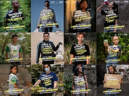 Imagen de los 15 activistas contra el cambio climático de la campaña 'Una sola generación' de Unicef.