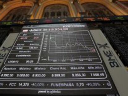 El Ibex cede un 0,98% tras la inesperada rebaja de tipos