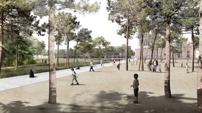 Recreació del futur parc de les Glòries.
