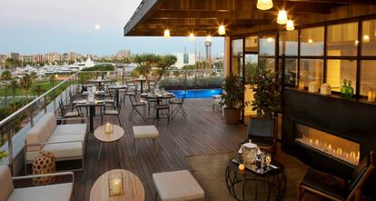 Terraza de The Serras Hotel, en Barcelona.