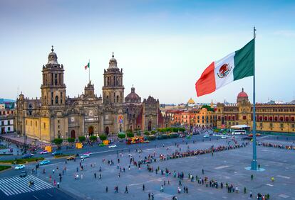 Vista aérea del Zócalo de Ciudad de México, en una imagen de archivo.