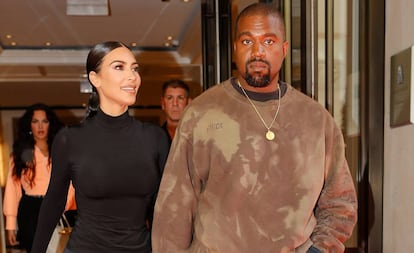 Kim Kardashian y Kanye West, en Nueva York (EE UU), en mayo.