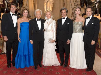 Paul Arrouet, Dylan Lauren, Ralph Lauren, Ricky Lauren, Andrew Lauren, Lauren Bush Lauren y David Lauren.