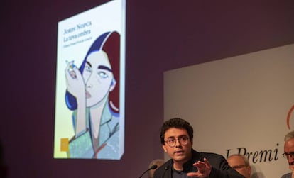 Jordi Nopca, dimarts durant la gala del primer Premi Proa de Novel·la.