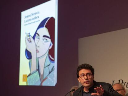 Jordi Nopca, ayer durante la gala del primer Premio Proa de Novel·la.