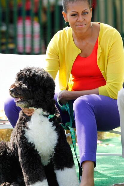 Bo, un perro de aguas portugués, es la mascota de la familia Obama. Es tan famoso que tiene página de Wikipedia propia en la que incluso se listan todas las monerías que le han enseñado a hacer.