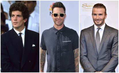 La revista estadounidense tiene una clara predilección por los actores. Solo tres hombres que no se dedican a la interpretación han sido nombrados como los más sexies. Estos han sido: John F. Kennedy Jr., el cantante Adam Levine y el exfutbolista David Beckham (en la imagen, de izquierda a derecha). 