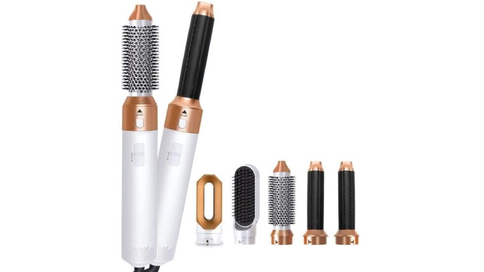 Cepillo de aire caliente con moldeador 5 en 1.
