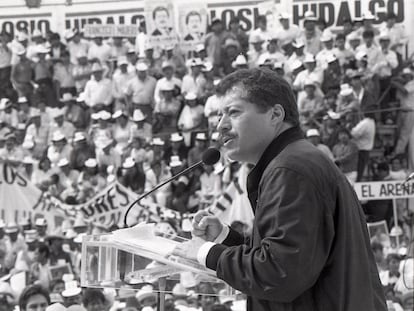 Luis Donaldo Colosio en Hidalgo, durante la campaña de 1994.