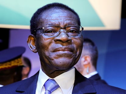 Teodoro Obiang, presidente de Guinea Ecuatorial, en el Paris Peace Forum celebrado en noviembre de 2019 en la capital francesa.