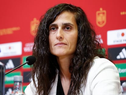 Montse Tome, head coach of Spanish National Women's Soccer Team, attends the media during her press conference to announce the list of the called-up ones for Spain Women Team at Ciudad del Futbol on May 22, 2024 in Las Rozas, Madrid, Spain.
AFP7 
22/05/2024 ONLY FOR USE IN SPAIN