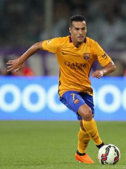 Pedro, en un partido de la pretemporada.