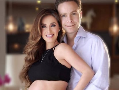 Anahí y Manuel Velasco durante el embarazo.