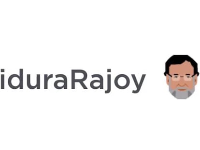 The Rajoy emoji and hashtag #investiduraRajoy.