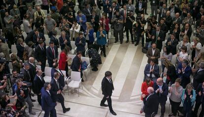 Carles Puigdemont a l&#039;auditori del Parlament el passat 10 d&#039;octubre.