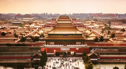 Panorámica de la Ciudad Prohibida en Pekín (China).