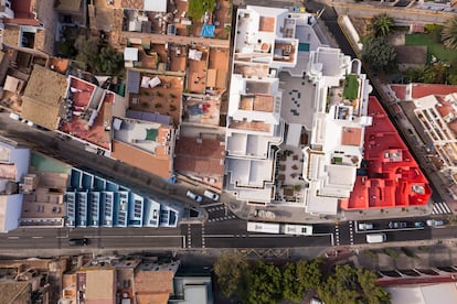 Vista cenital de la intervención en Palma. Han terminado cinco de las siete intervenciones.