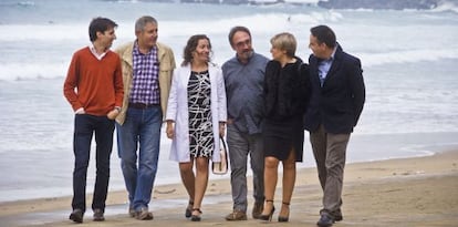 Jesús Zaballos, Patxi Elola, Maider Lainez, Peio Achucarro, Marian Muñoz y Javier Núñez.