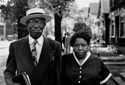 Marido y mujer, Mañana de domingo. Detroit, Michigan, 1950