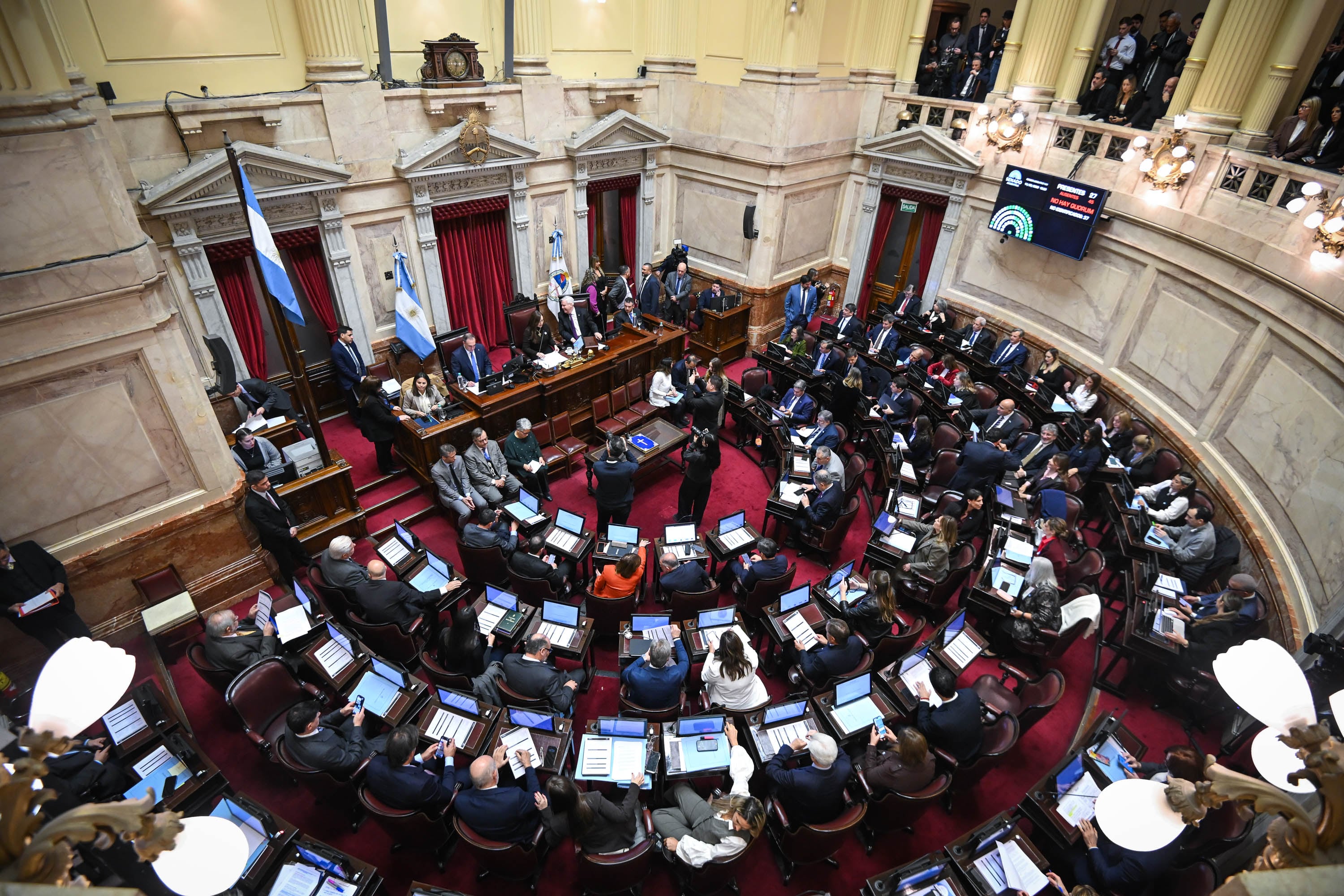 Sesión en el Senado de Argentina, en mayo.