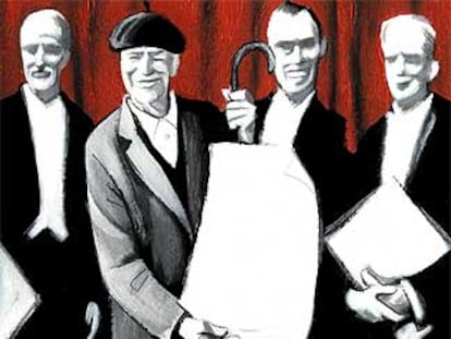 Caricatura de entrega de los Premios Nobel