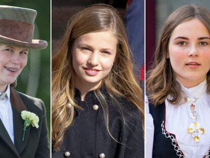 Las princesas Louise de Wessex, Leonor de Borbón e Ingrid Alexandra de Noruega.