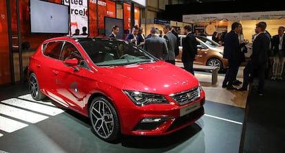 Presentación de Seat León Cristóbal en el Mobile World Congress de Barcelona.