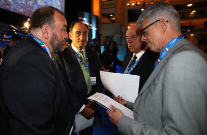 José Luis Sainz, Ignacio Sánchez-Galán, Francisco González y Javier Moreno.