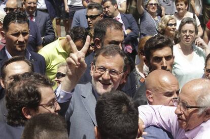 PP leader Mariano Rajoy in Salamanca.