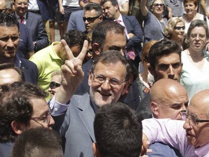 PP leader Mariano Rajoy in Salamanca.