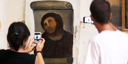 El fresco del Eccehomo de Borja (Zaragoza).