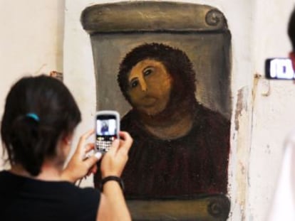 El fresco del Eccehomo de Borja (Zaragoza).